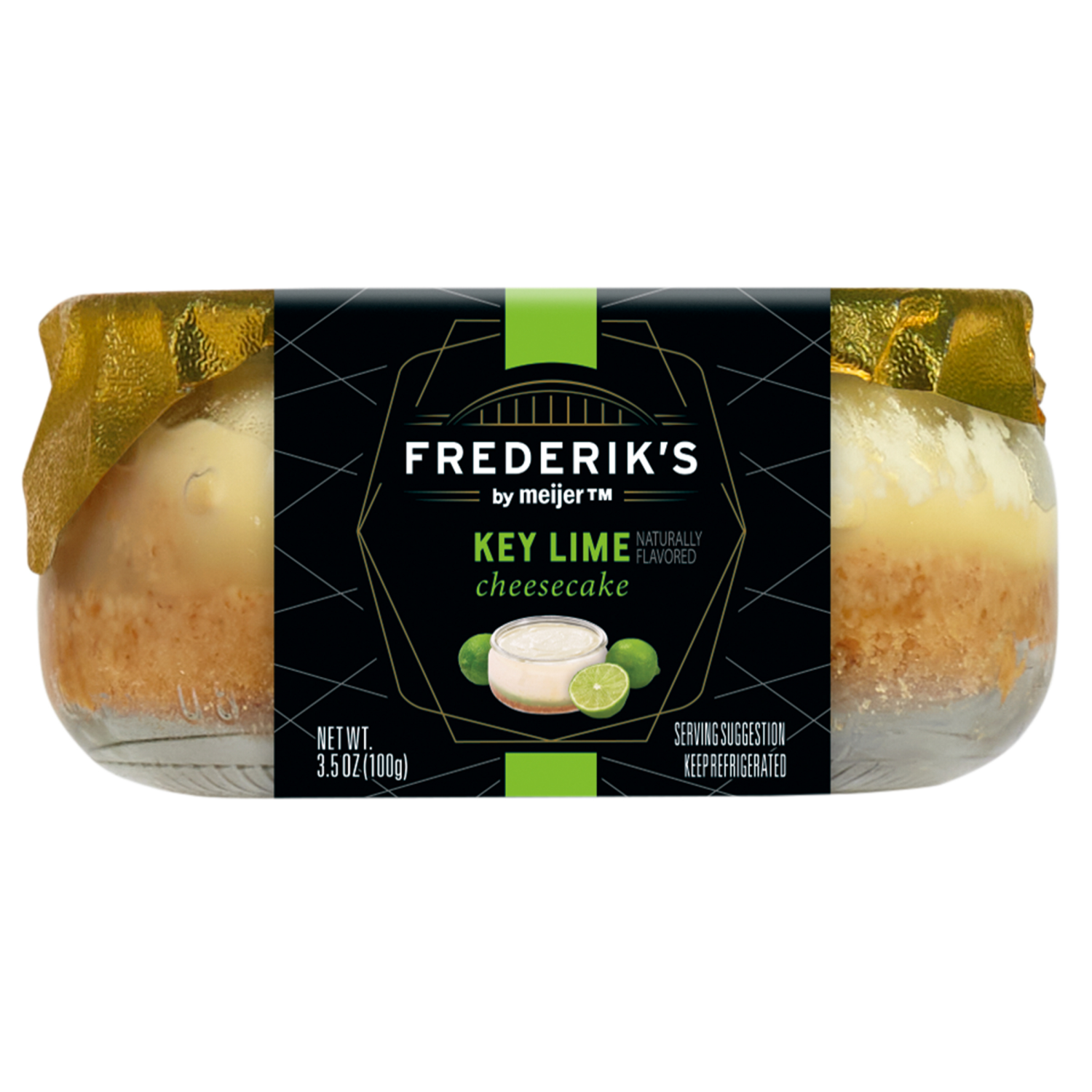slide 1 of 2, FREDERIKS BY MEIJER Frederik's Key Lime Cheesecake, 3.53 oz