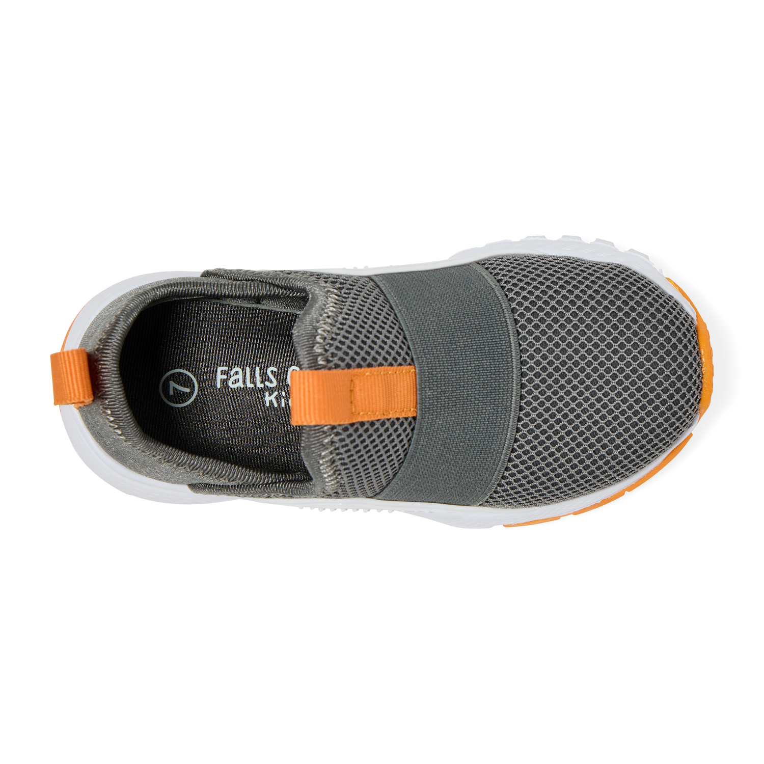 slide 6 of 6, Falls Creek Kids Toddler Boys' Starship T Athletic Shoe, White/Grey/Orange, size 6, 1 ct