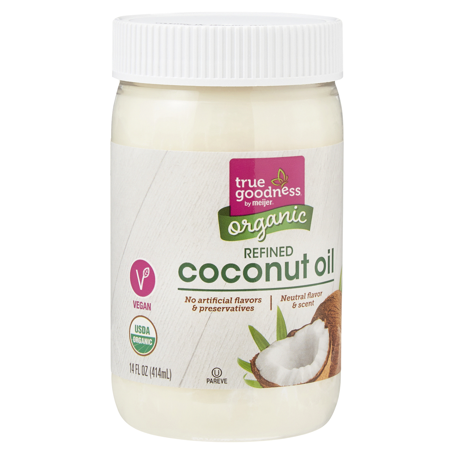 slide 4 of 5, True Goodness Organic Refined Coconut Oil, 14 oz