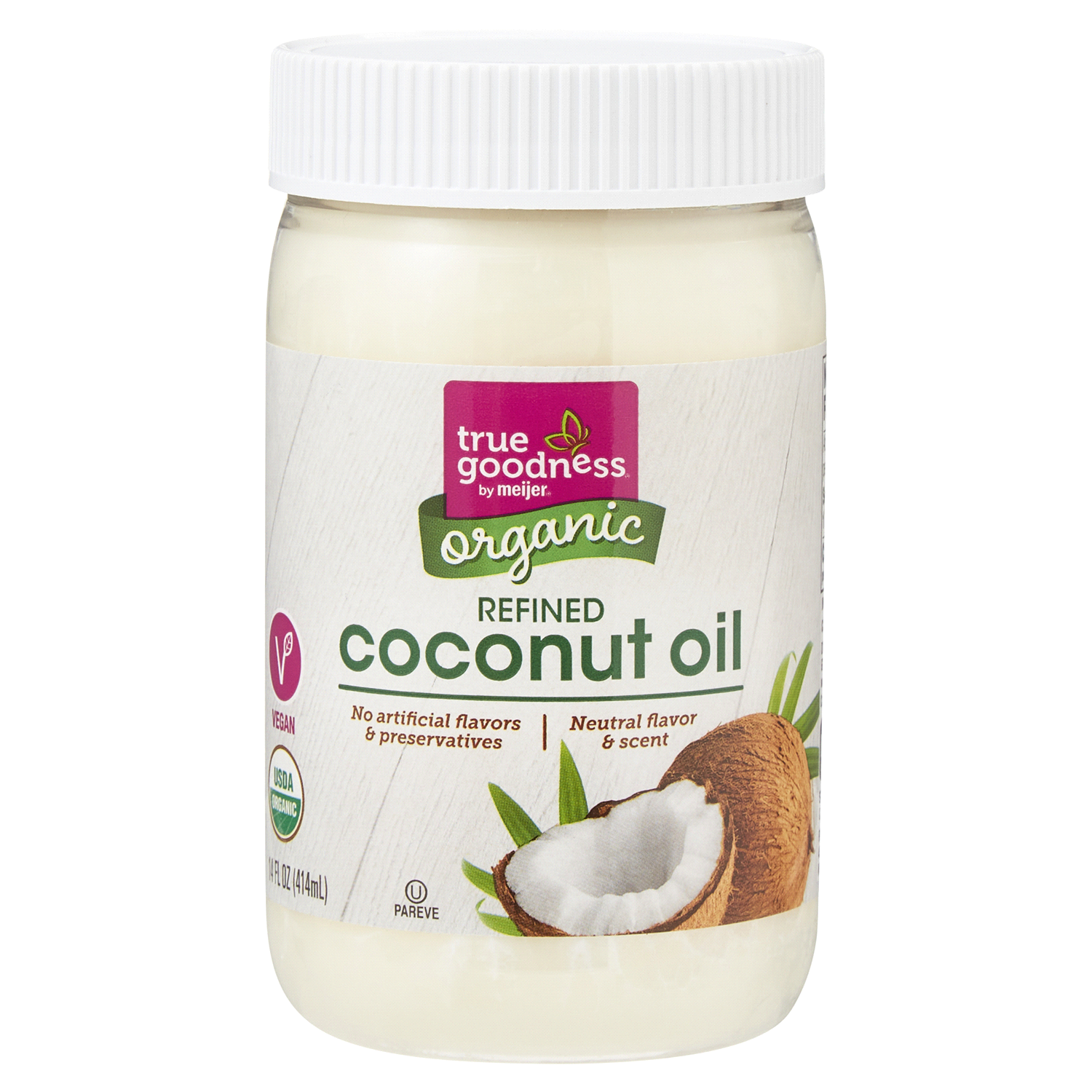 slide 1 of 5, True Goodness Organic Refined Coconut Oil, 14 oz