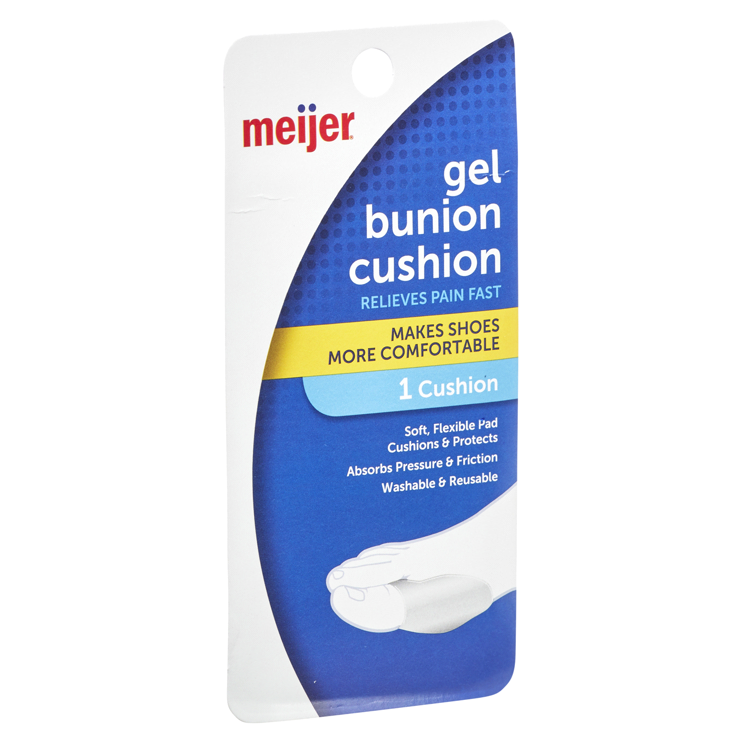 slide 4 of 5, Meijer Gel Bunion Cushion, 1 Cushion, 1 ct