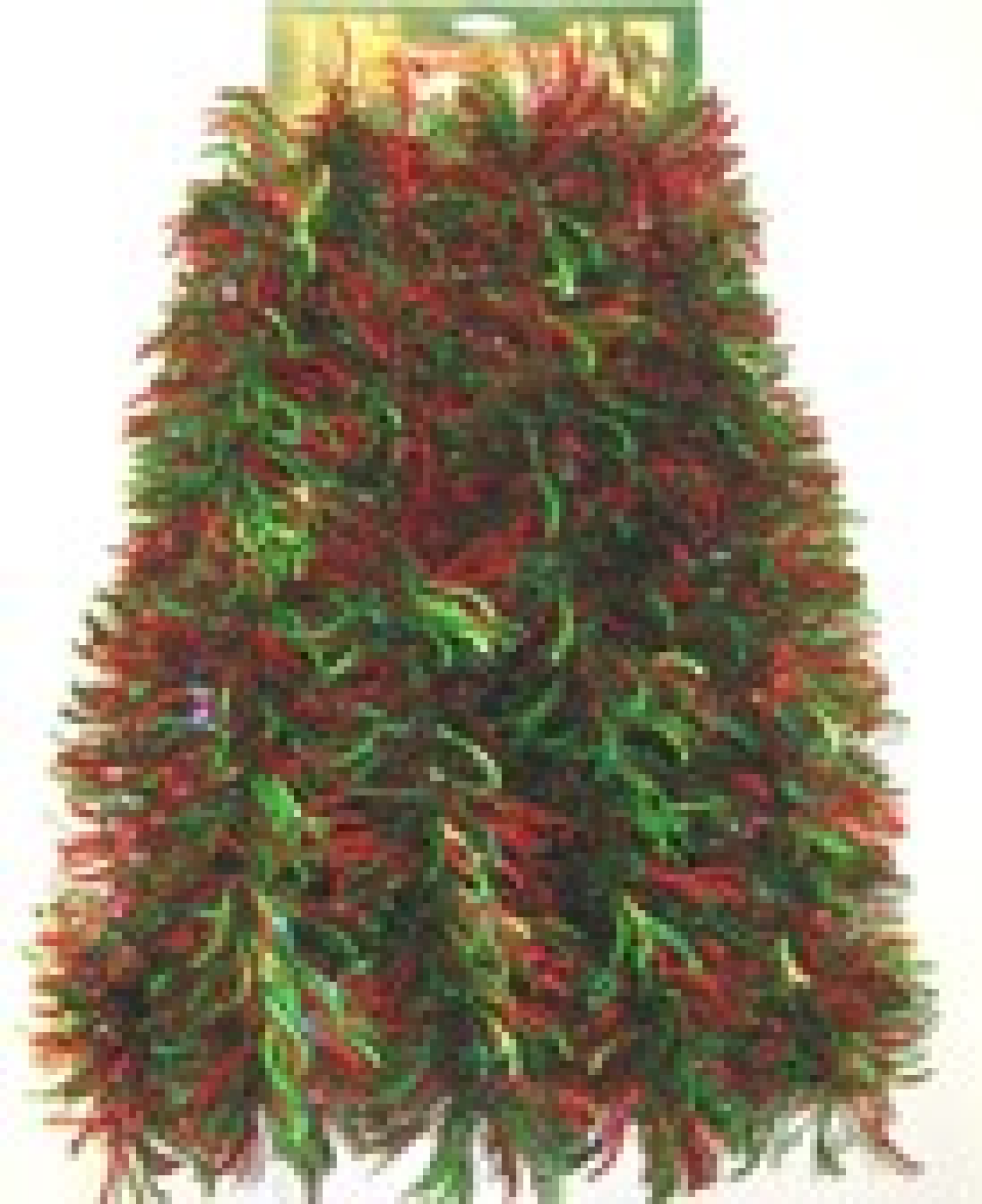 slide 1 of 2, December Home DH GARLAND HOLOGRAPHIC WAVE RED/GREEN 10', 1 ct