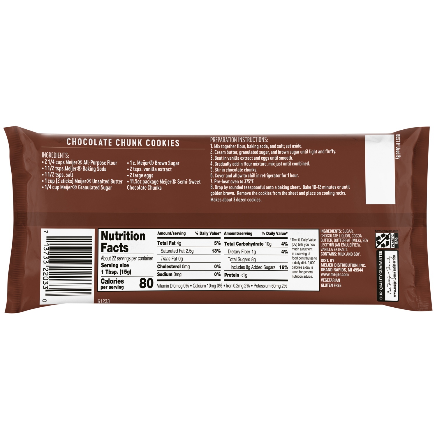 slide 2 of 2, Meijer Semi-Sweet Chocolate Chunks, 11.5 oz, 11.5 oz