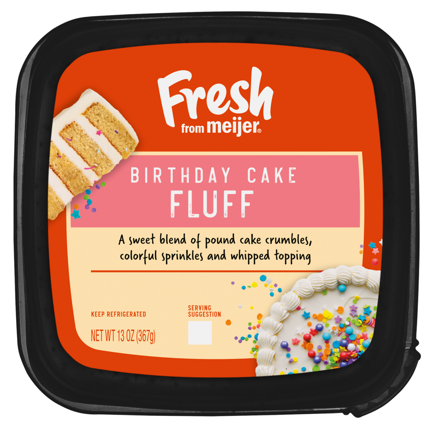 slide 4 of 4, Fresh from Meijer Birthday Cake Fluff, 12 oz., 12 oz