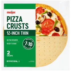 Meijer Thin Pizza Crusts, 2 Pack