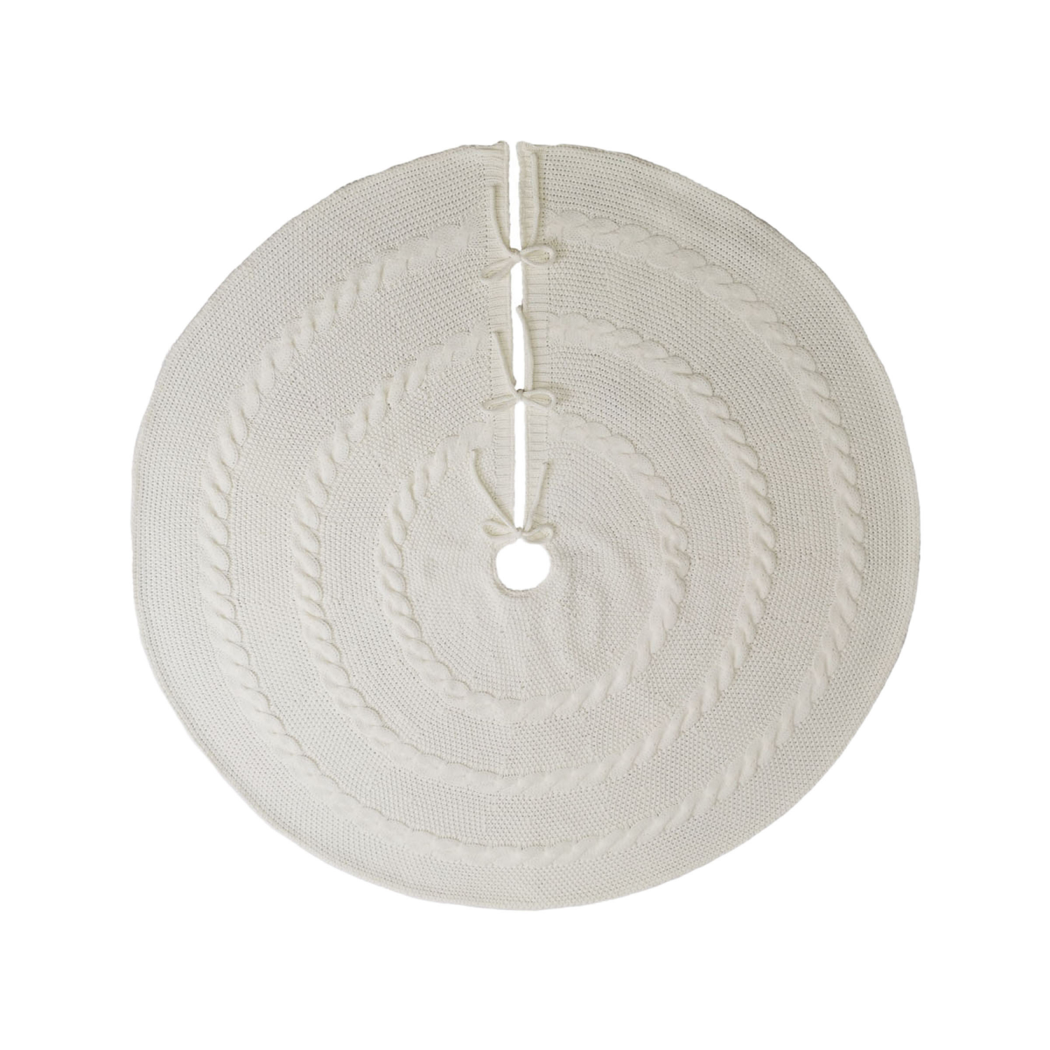 slide 2 of 3, December Home DH Tree Skirt Red / White 2 AST, 48 in