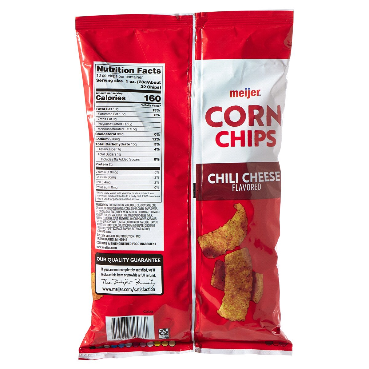slide 2 of 2, Meijer Chili Cheese Corn Chips, 10 oz
