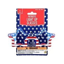 Meijer Corporate Seasonal Mcs Patriotic Light Up Glasses Star