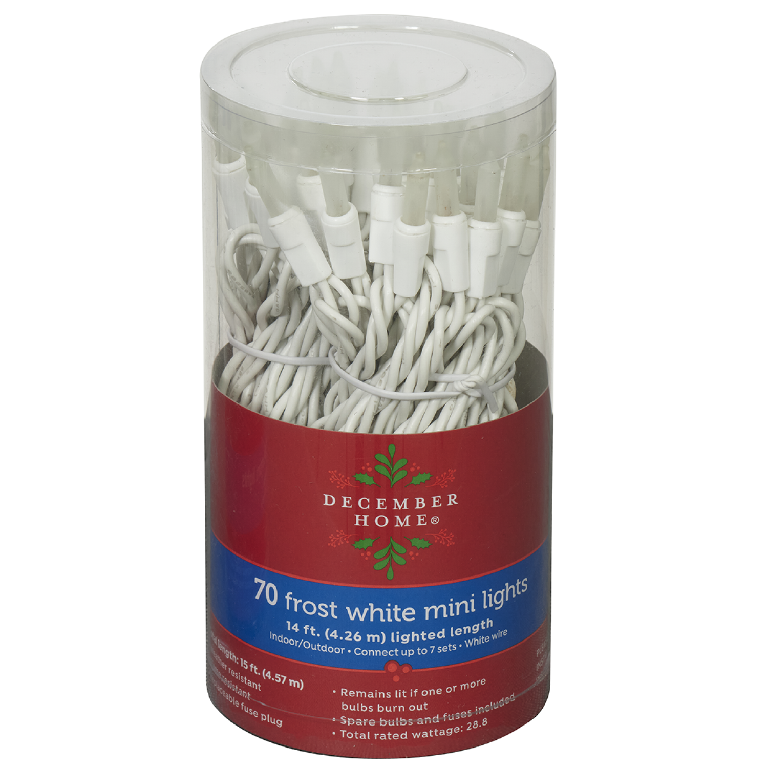 slide 1 of 2, December Home Frost White Mini Lights, 70 ct