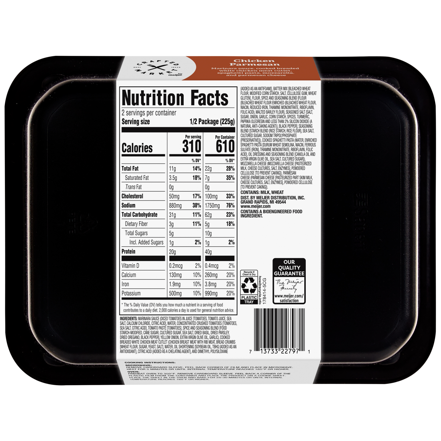 slide 2 of 6, Crafted Market by Meijer Chicken Parmesan with Spaghetti, 15.9 oz