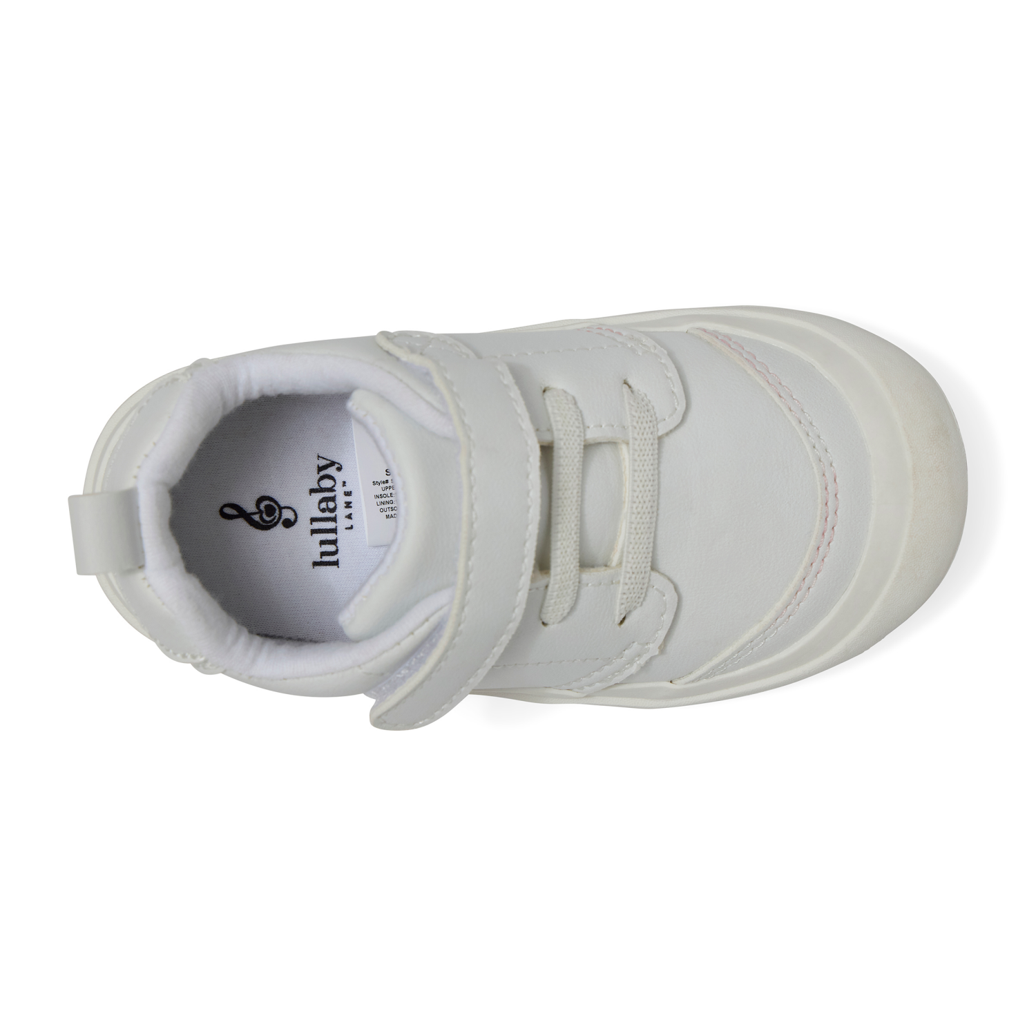 slide 4 of 4, Lullaby Lane Boy's Prewalk Bubble Toe Shoes, White, Size 3, Size 3