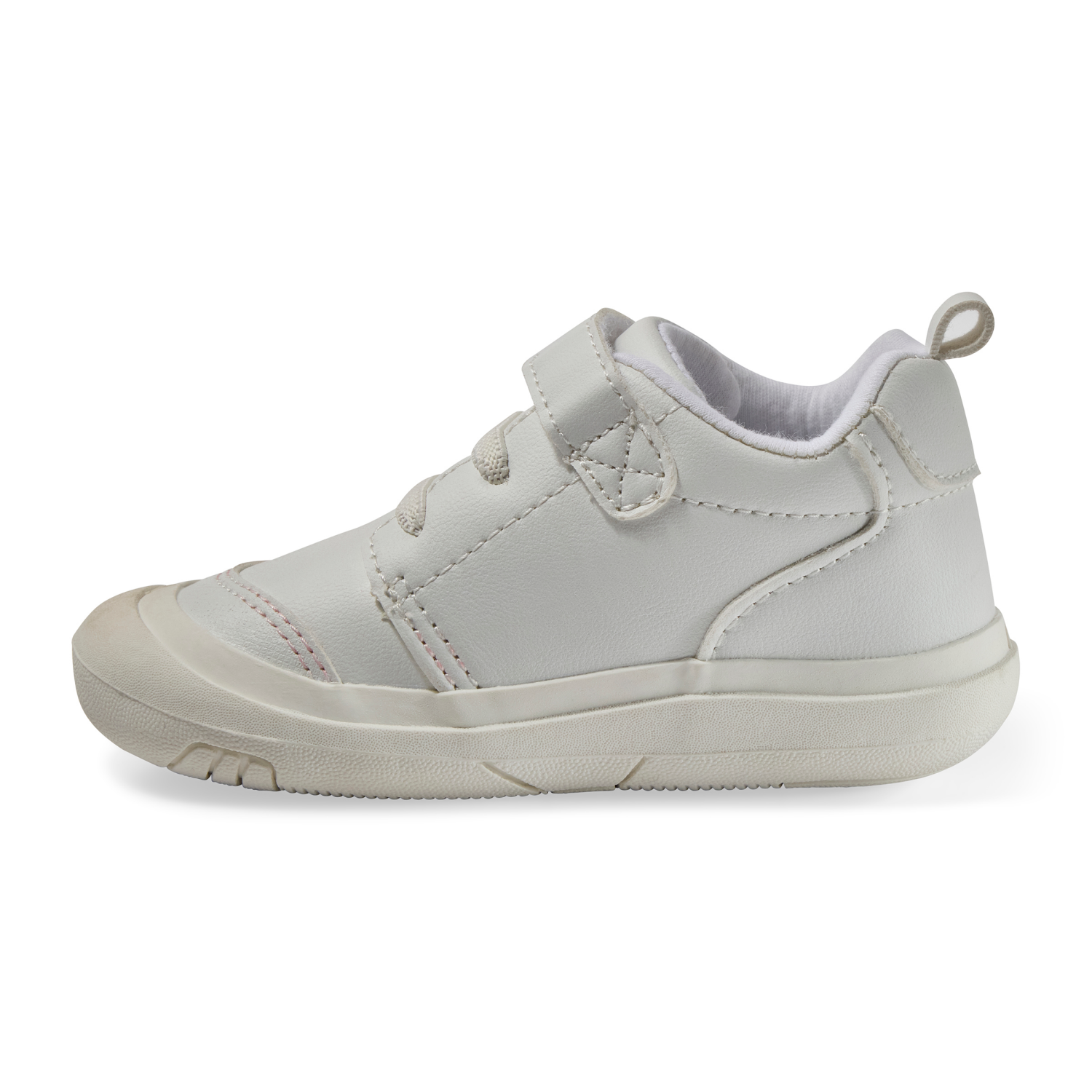 slide 2 of 4, Lullaby Lane Boy's Prewalk Bubble Toe Shoes, White, Size 4, Size 4