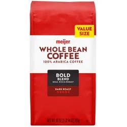 Meijer Bold Blend Whole Bean Coffee- 30 oz