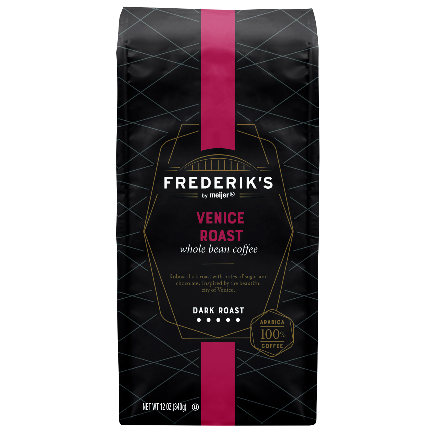 slide 1 of 3, Frederiks by Meijer Venice Roast Whole Bean, 12oz, 12 oz