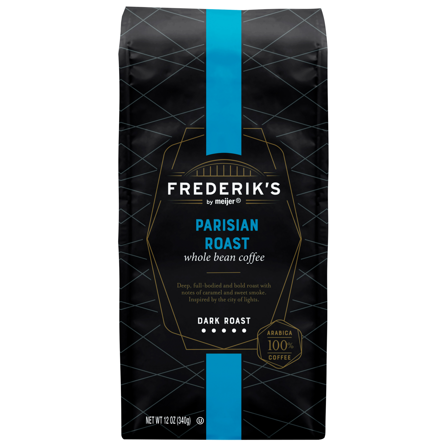 slide 1 of 3, Frederiks by Meijer Parisian Roast Whole Bean, 12 oz, 12 oz