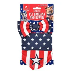 Meijer Corporate Seasonal Mcs Patriotic Pet Bandana And Bowtie