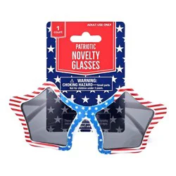 Meijer Corporate Seasonal Mcs Patriotic Novelty Glasses, 2 Ast