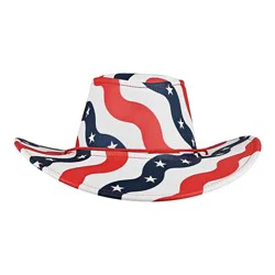 Meijer Corporate Seasonal Mcs Patriotic Cowboy Hat Stripe
