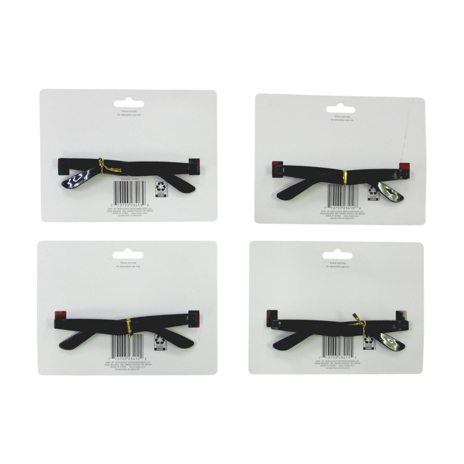 slide 2 of 2, December Home Christmas Glasses 4 AST, 5.9 in