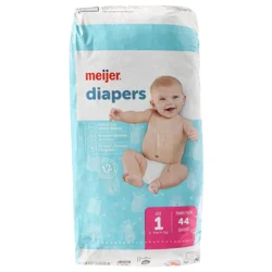 Meijer Baby Diapers Jumbo Sz1 44ct