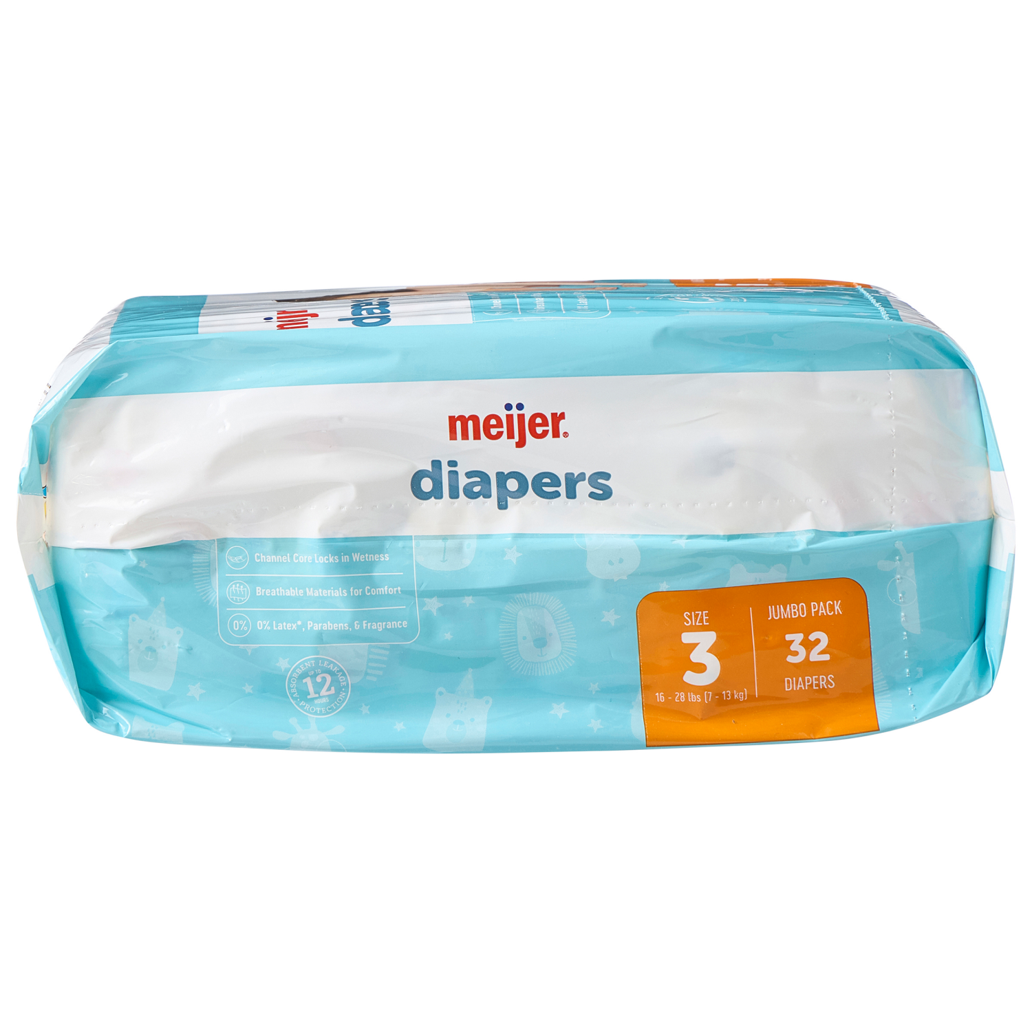 slide 5 of 5, MEIJER BABY DIAPERS JUMBO SZ3 32CT, 32 ct