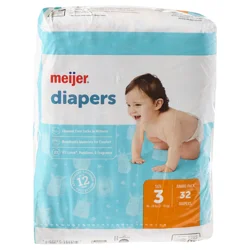 Meijer Baby Diapers Jumbo Sz3 32ct