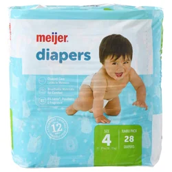 Meijer Baby Diapers Jumbo Sz4 28ct