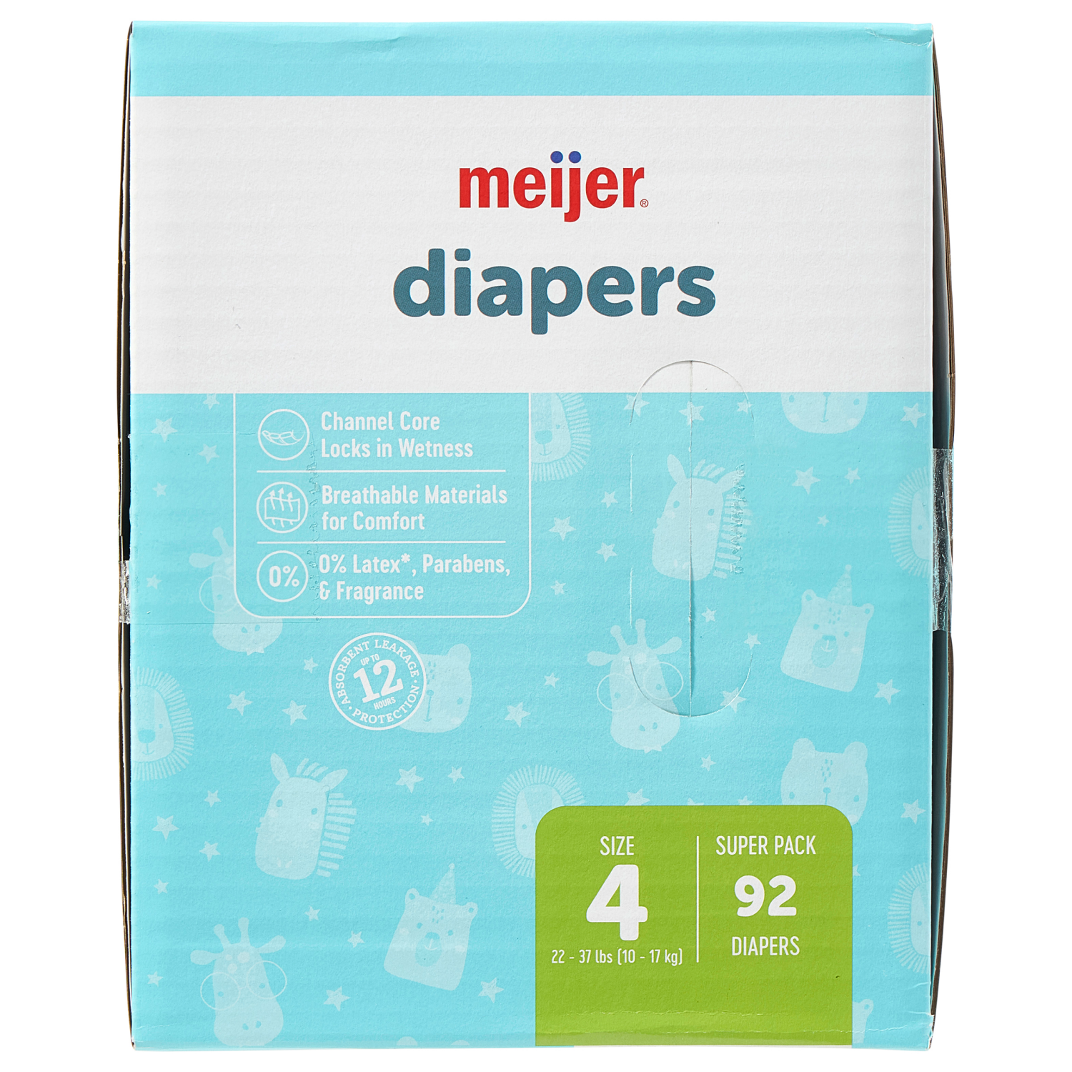 slide 4 of 4, MEIJER BABY DIAPERS SUPER SZ4 92CT, 92 ct