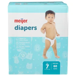 Meijer Baby Diapers Super Sz7 60ct