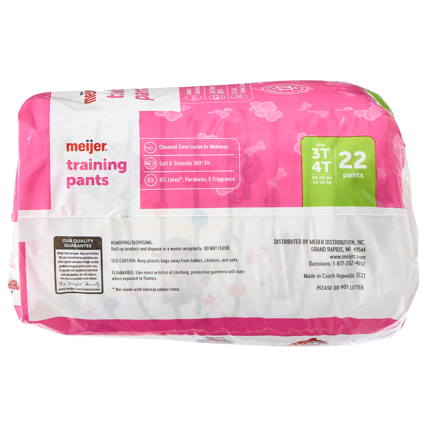 slide 3 of 5, Meijer Training Pants Jumbo, Girl 3T/4T, 22 ct, 22 ct