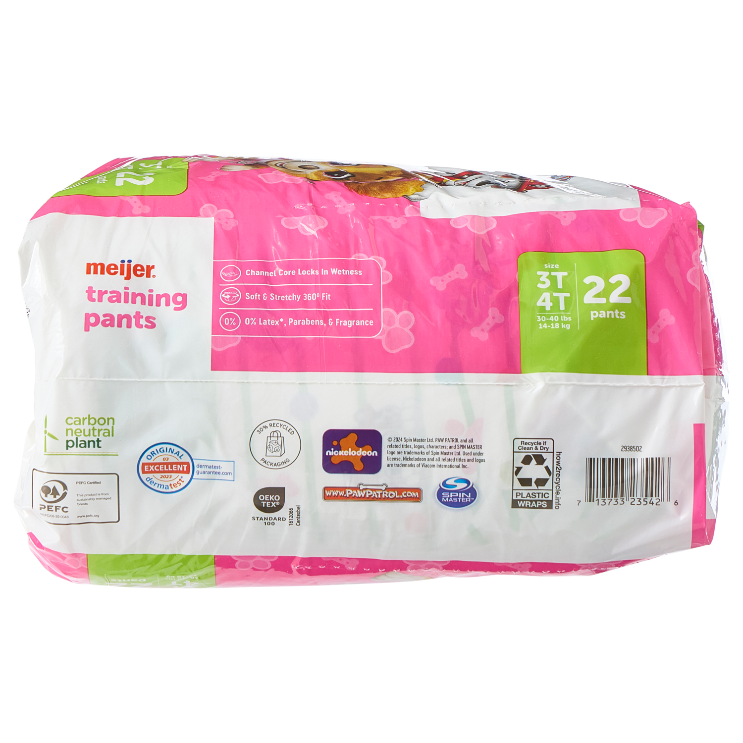 slide 4 of 5, Meijer Training Pants Jumbo, Girl 3T/4T, 22 ct, 22 ct