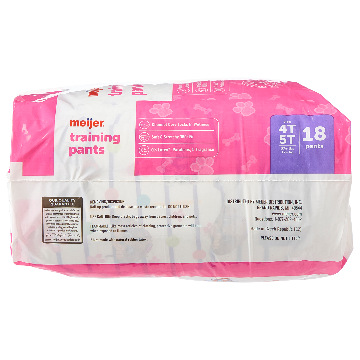 slide 3 of 5, Meijer Training Pants Jumbo, Girl 4T/5T, 18 ct., 18 ct