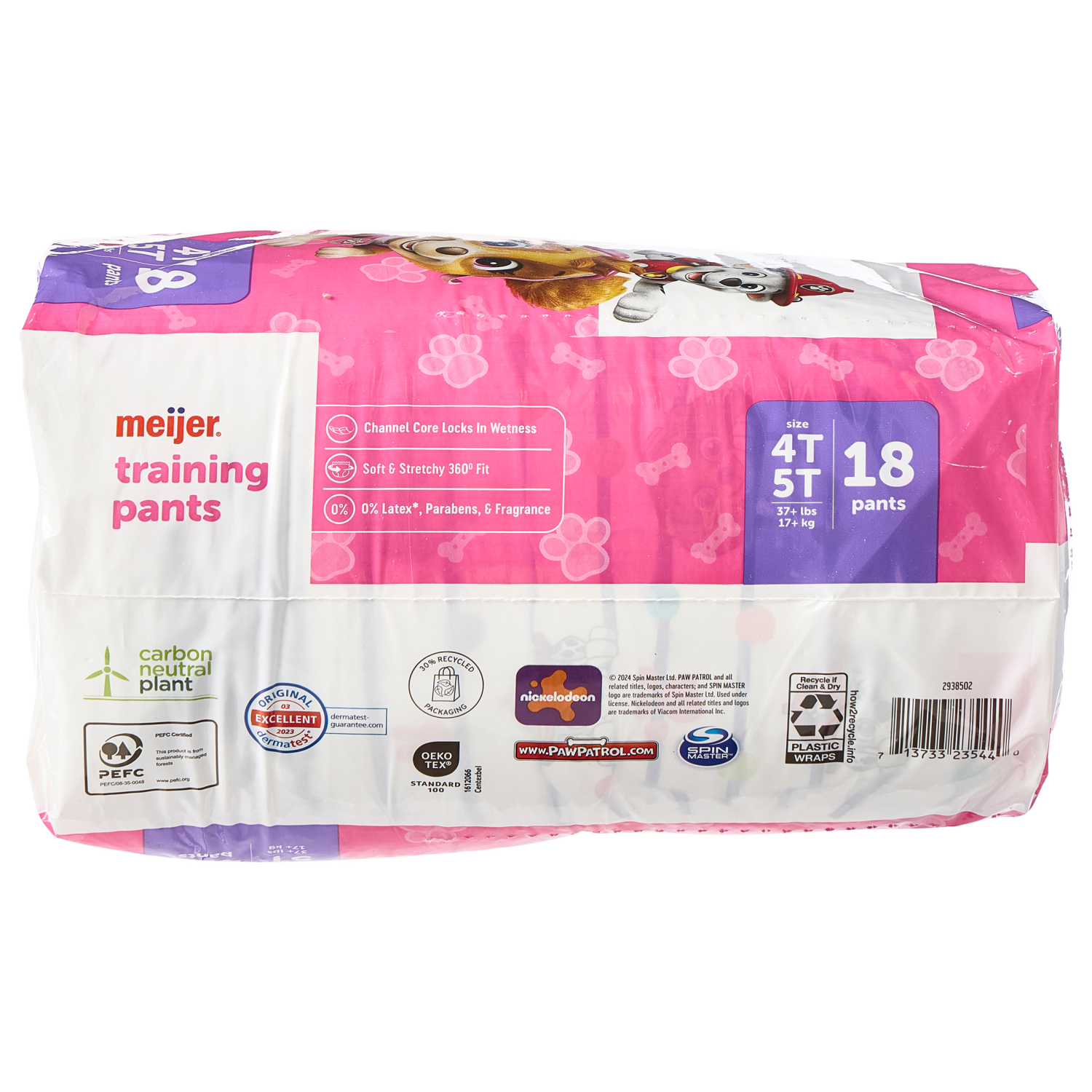 slide 4 of 5, Meijer Training Pants Jumbo, Girl 4T/5T, 18 ct., 18 ct