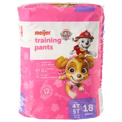Meijer Training Pants Jumbo, Girl 4T/5T, 18 ct.