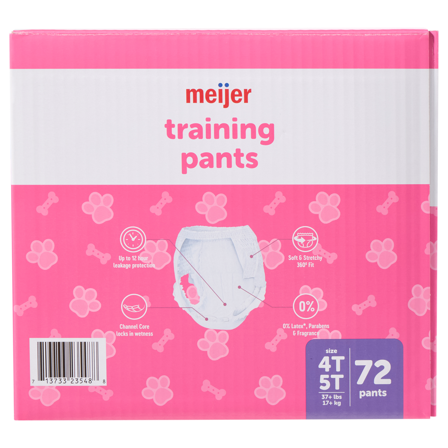 slide 2 of 3, Meijer Training Pants Giant, Girl 4T/5T, 72ct., 72 ct