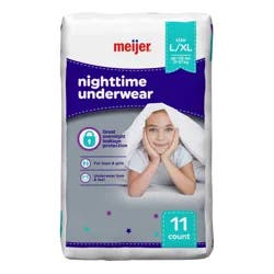 Meijer Nighttime Underwear L/XL, 11 ct