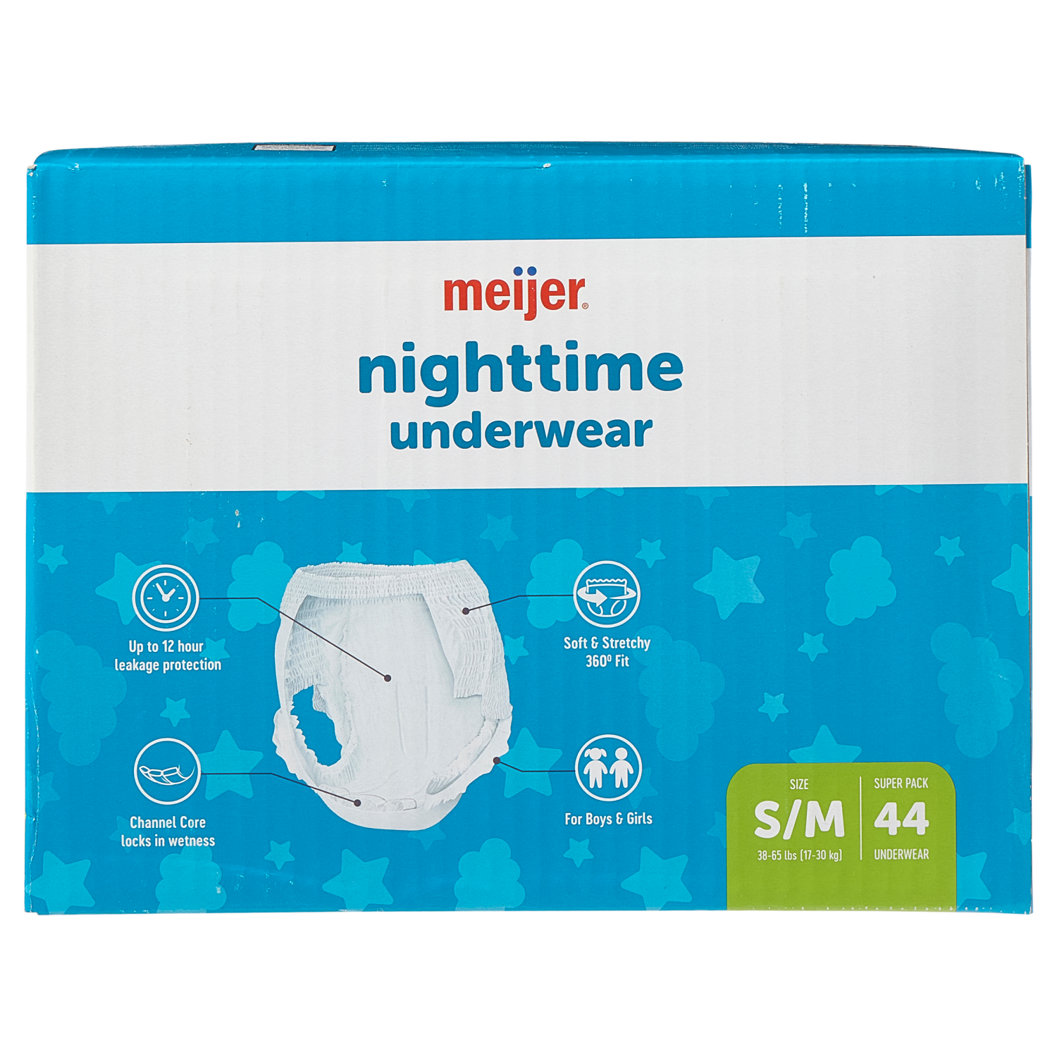 slide 2 of 3, Meijer Nighttime Underwear S/M, 44 ct, 44 ct