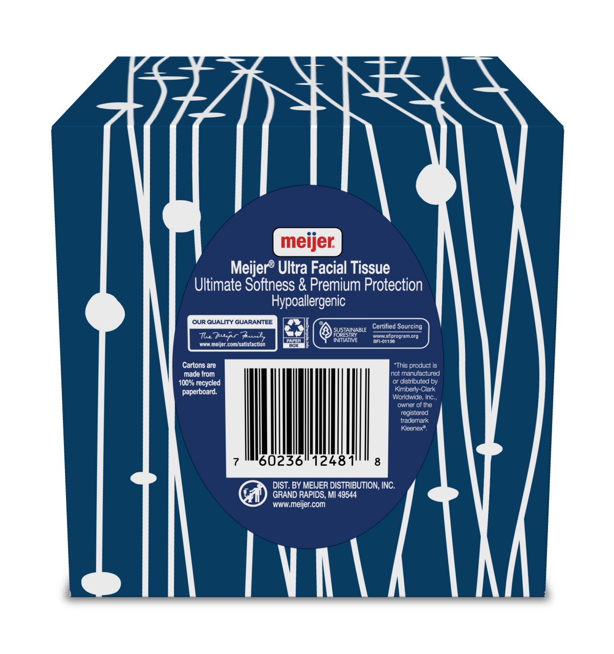 slide 3 of 3, Meijer Ultra Soft Facial Tissues, 75 ct