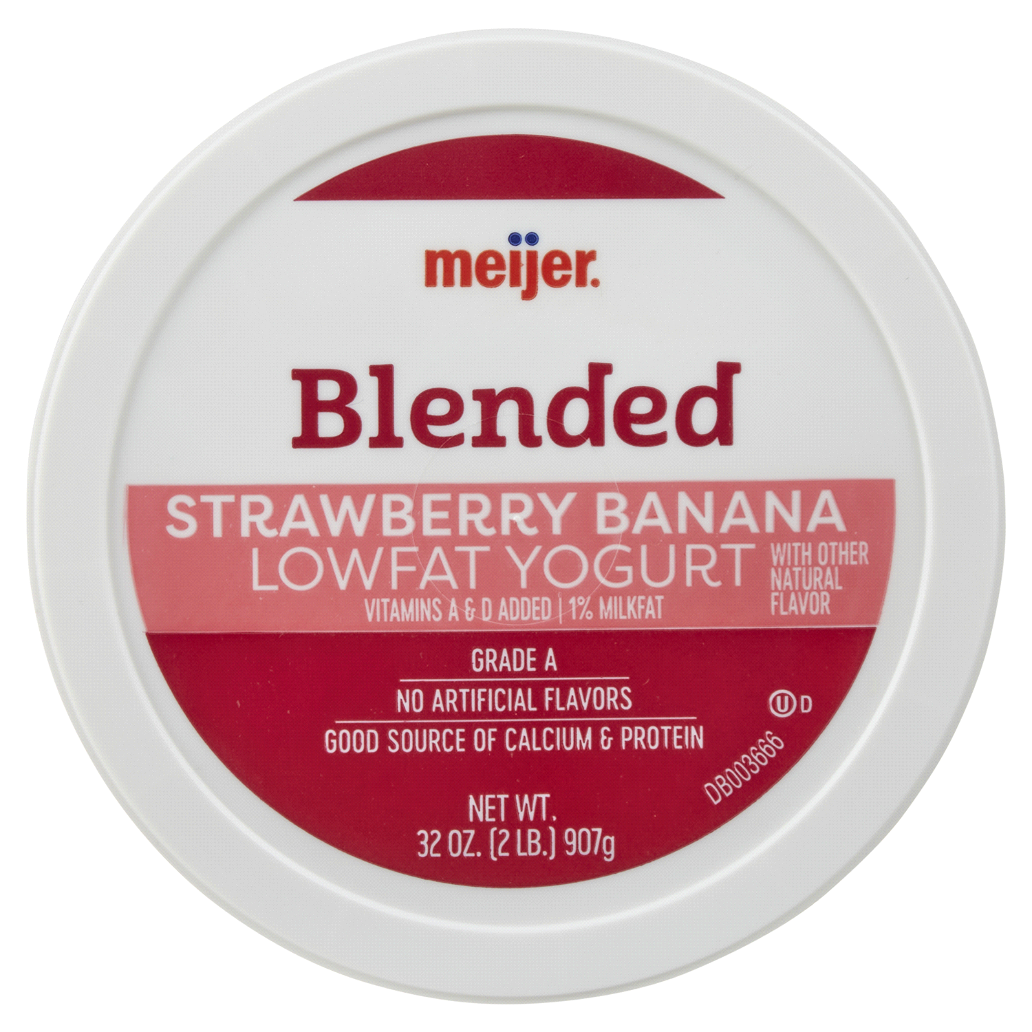 slide 5 of 5, Meijer Strawberry Banana Lowfat Yogurt, 32 oz