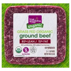 True Goodness 85% Organic Grass Fed Ground Beef
