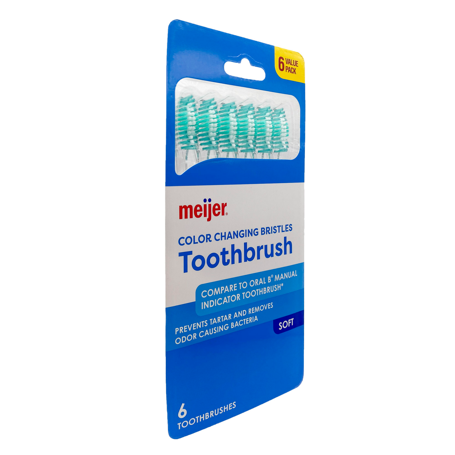 slide 3 of 3, Meijer Color Changing Bristle Toothbrush 6 Ct. Soft, 6 ct