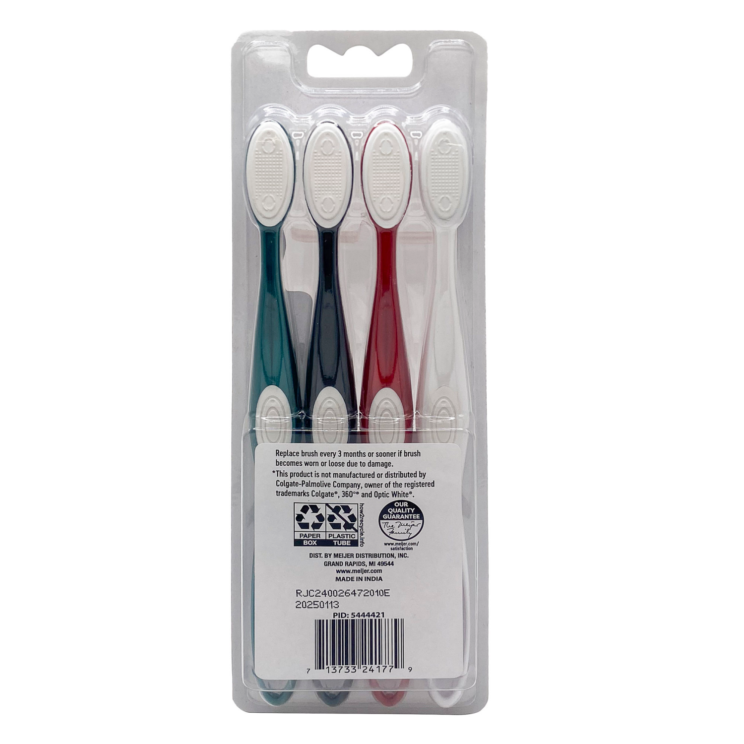 slide 2 of 2, Meijer Ultimate White Advanced Toothbrush 4 Ct. Medium, 4 ct