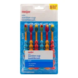 Meijer Kids Suction Cup Toothbrush 6ct-Soft