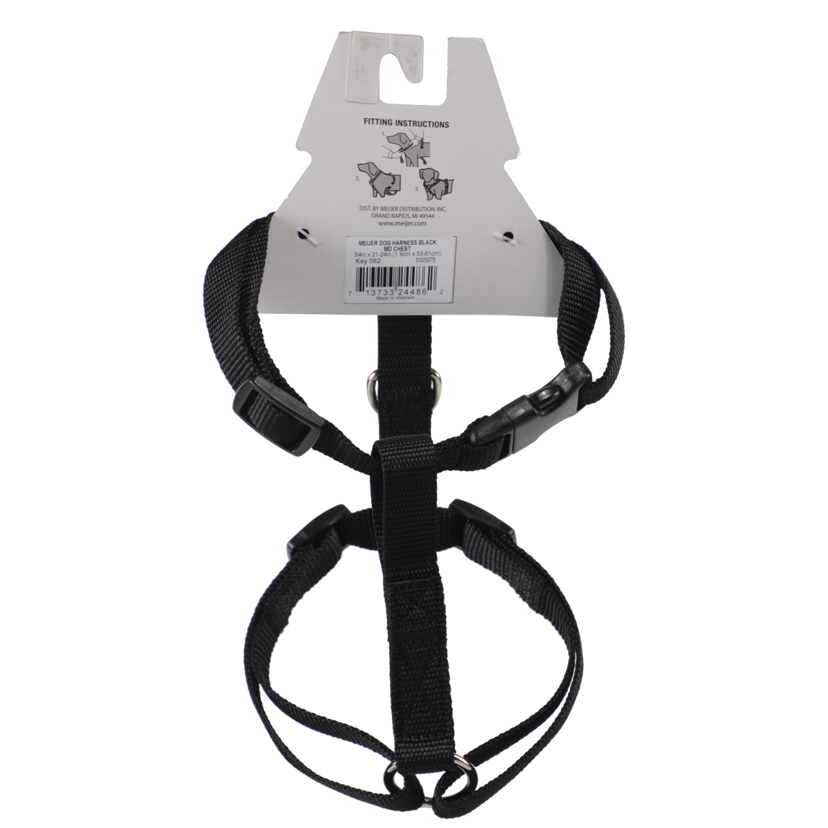 slide 2 of 2, Meijer Dog Harness Black, MD, 1 ct