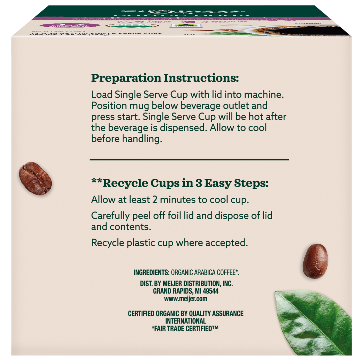 slide 5 of 8, True Goodness Organic Sumatra Single Origin Coffee Pods, 12ct, 12 ct