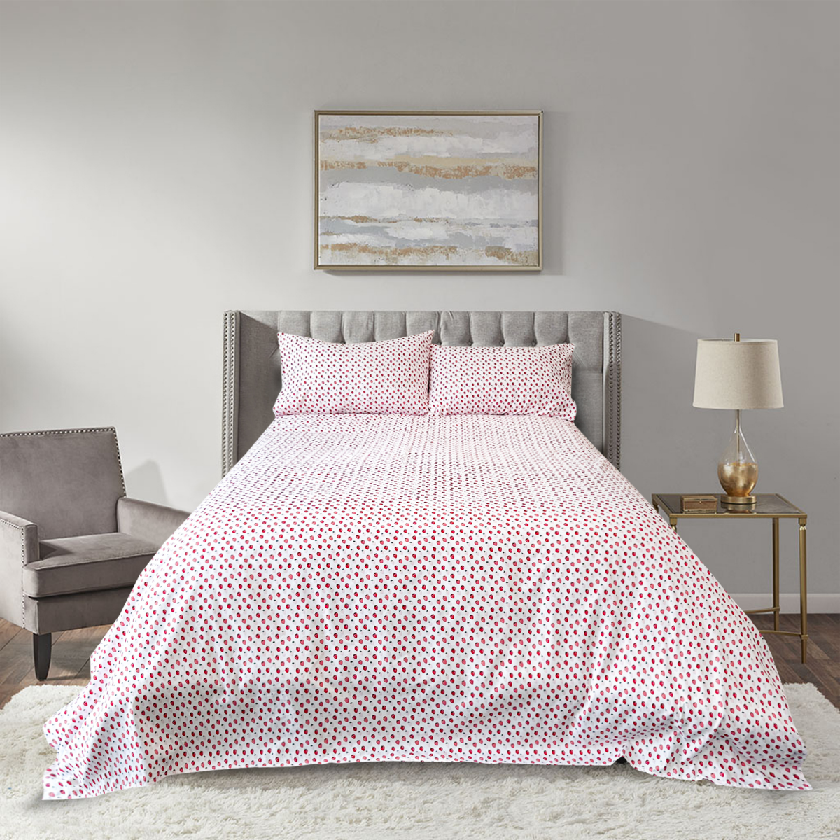 slide 3 of 4, Meijer Corporate Seasonal UB Sheets, Full, Strawberry, Full Size