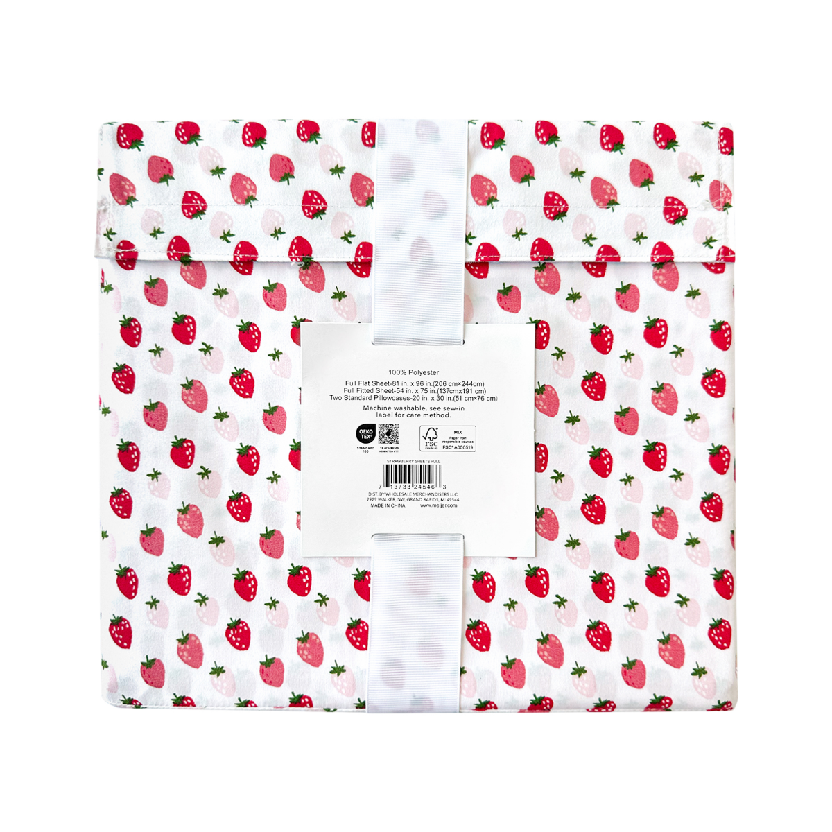 slide 2 of 4, Meijer Corporate Seasonal UB Sheets, Full, Strawberry, Full Size