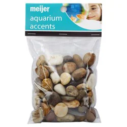 Meijer Aquarium Accents, Natural River Pebbles, 16 oz