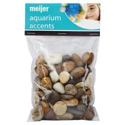 Meijer Aquarium Accents, Natural River Pebbles, 16 oz