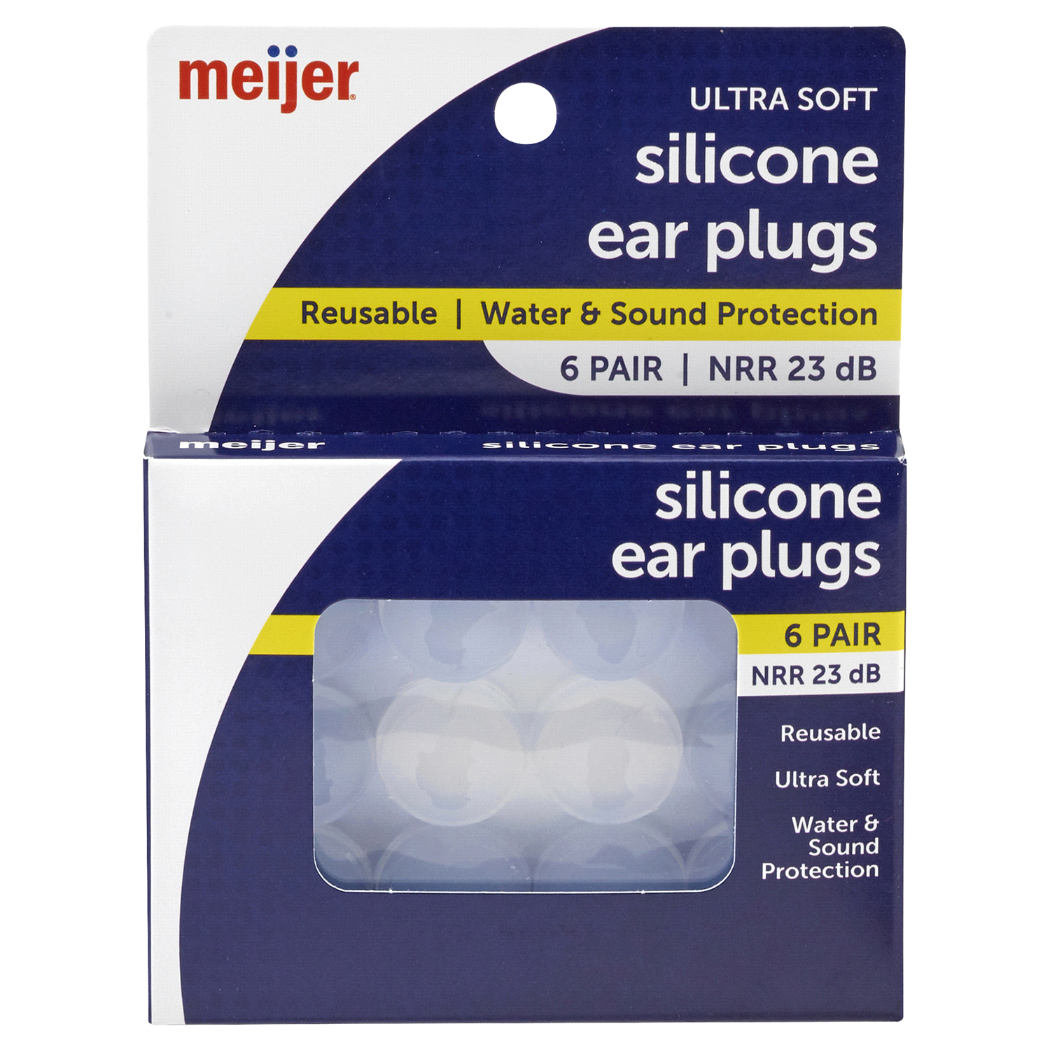 slide 1 of 2, Meijer Silicone Ear Plugs, 6 pair, 1 ct